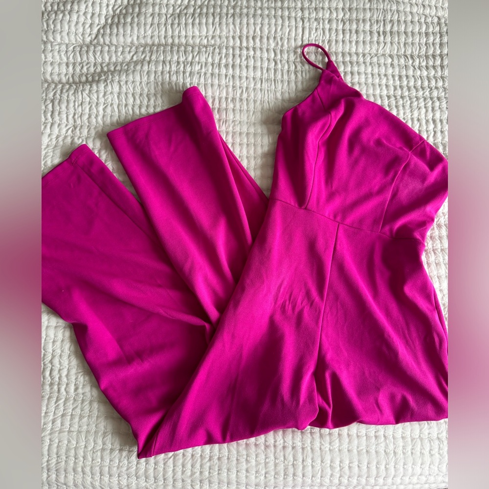 Bright pink romper